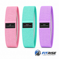 FitRise Fabric Resistance Band Set - Light, Medium and Heavy