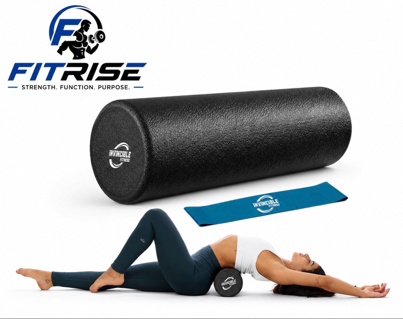 FitRise High-Density EPP Foam Roller for Deep Tissue Massage and Muscle Recovery